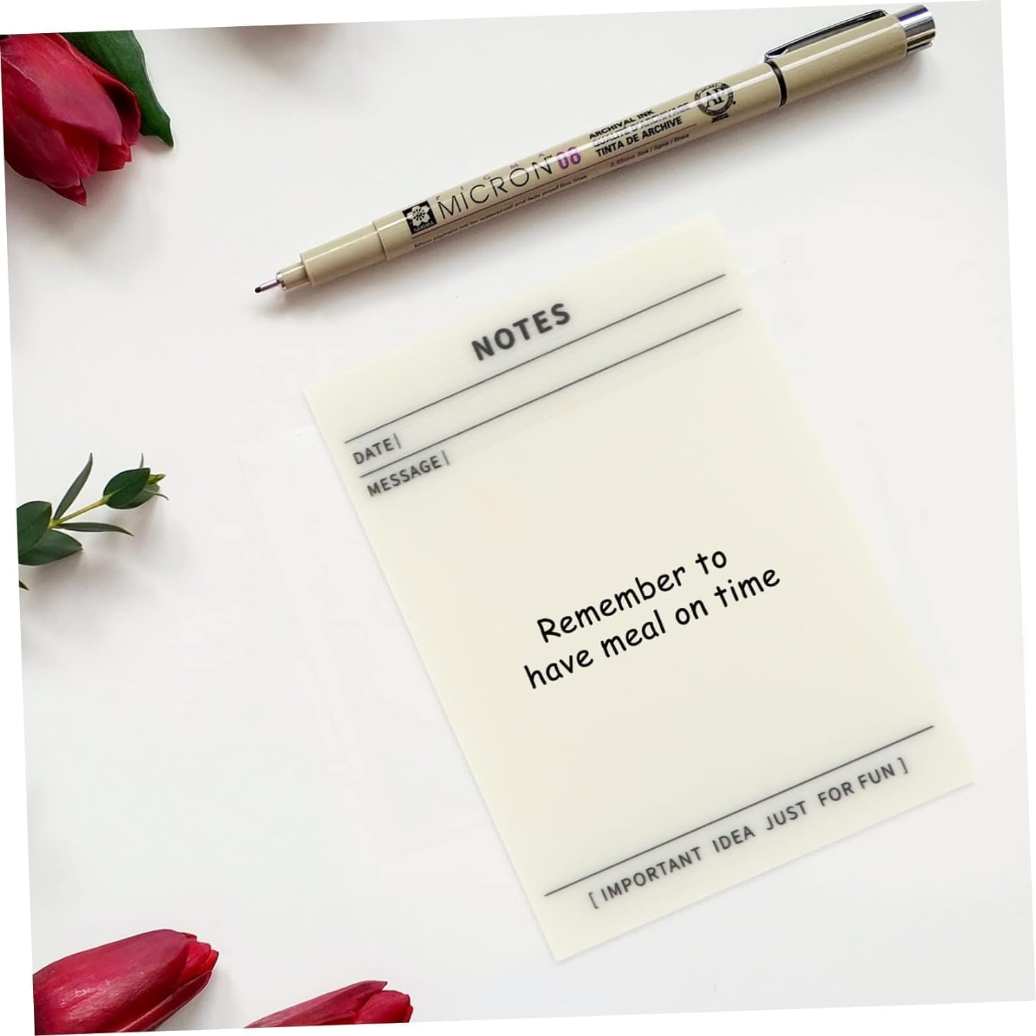 UCRAVO Transparent Sticky Notes Self-Stick Note Pads, Transparent Self Adhesive Removable Notes Perfect for Studying and Writing in Text Books Ideal for Studying, Writing, and Office Organization