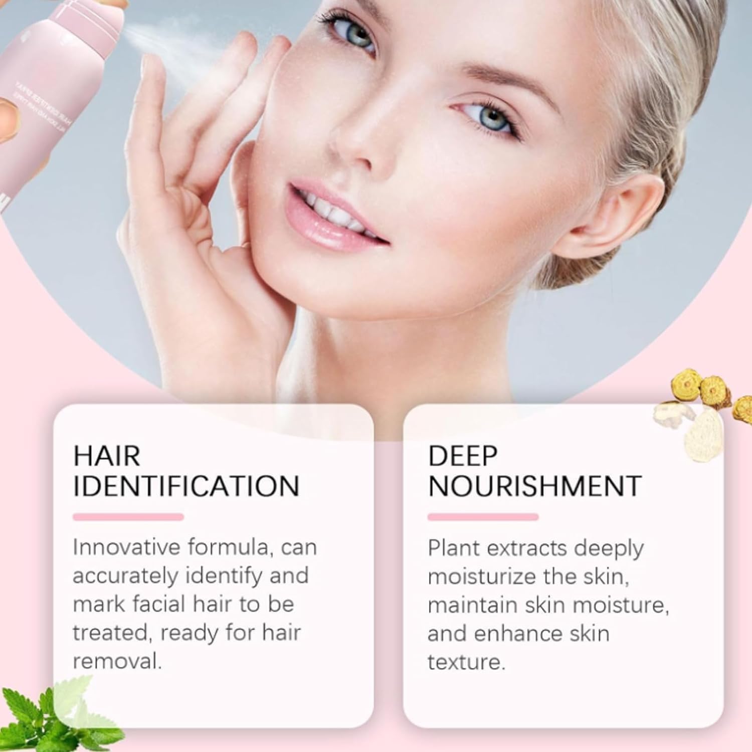 UCRAVO 1 Hair Identifier Spray for Face & Body Shaving Skin & Body Hair Identifying Spray With Razors Paraben Free No Irritation Face Hair Removal for Women Quick & Easy Hair Removal for Smooth, Flawless Skin