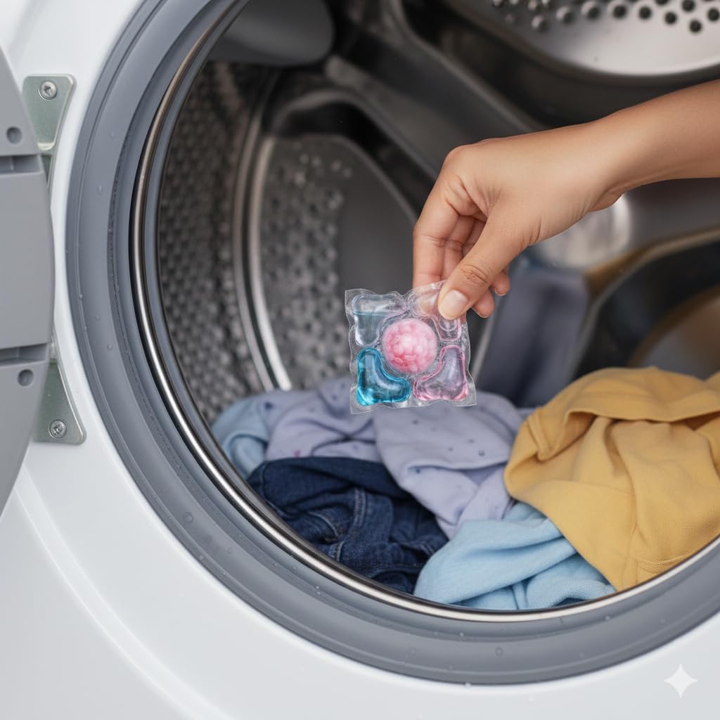 UCRAVO 5-in-1 Magic Laundry Pods 30 Value Pack High-Efficiency Washing Machine Detergent Capsules Deep Stain Removal, Color-Safe, Long-Lasting Fresh Fragrance | Liquid Pods for Front Load & Top Load