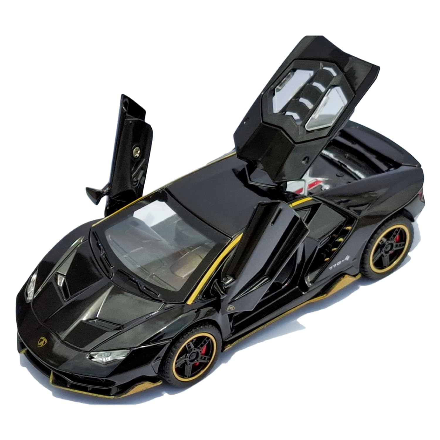 UCRAVO Die-Cast Metal Car 1:32 Scale Pull Back Toy Car with Openable Doors & LED Lights,Alloy Sports Car Model, Miniature Collectible Vehicle for Boys & Girls 3 4 5 6 7 8 Years Old Diecast Lamborgini