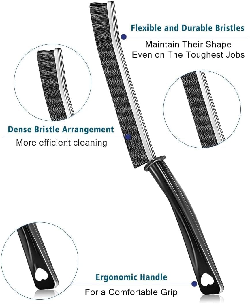 UCRAVO 6Pcs Multifunctional Gap Cleaning Brush, Brush The Gaps, Clean The Dead Corners of Bathroom Kitchen Tiles, Window Slots, and Brushes, Hard Bristle Crevice Cleaning Tools for Household