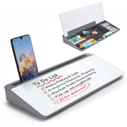 UCRAVO Tabletop Smart Desk Buddy Desktop Whiteboard Easel with Storage Tray | Reusable Dry Erase Memo Board for Home Office, Study, Home School, Teachers & Students | Desk Organizer Writing Board