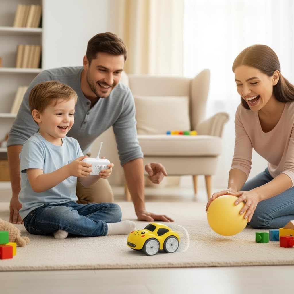 UCRAVO Magic Induction 2.4G RC Car for Kids with Rail Track Line Following Mode,Smart Sensor Patrol Toy Car,Remote Control Racing Vehicle & Auto Follow Path,Educational STEM Toy Gift for Boys & Girls