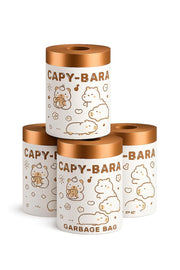 UCRAVO Capybara Garbage Bags Roll Pack of 4 (160 Bags Total) | Heavy Duty Dustbin Bags for Kitchen, Bathroom, Office | Leak Proof & Tear Resistant Garbage Bags for Wet & Dry Waste