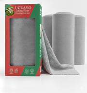 UCRAVO Reusable Kitchen Towel Roll - 8000 Times Washable | Soft & Highly Absorbent Eco Bamboo Wipes | Better Alternative to Dishcloth & Kitchen Tissue Paper Roll | 80 Sheets for Home & Glass Cleaning