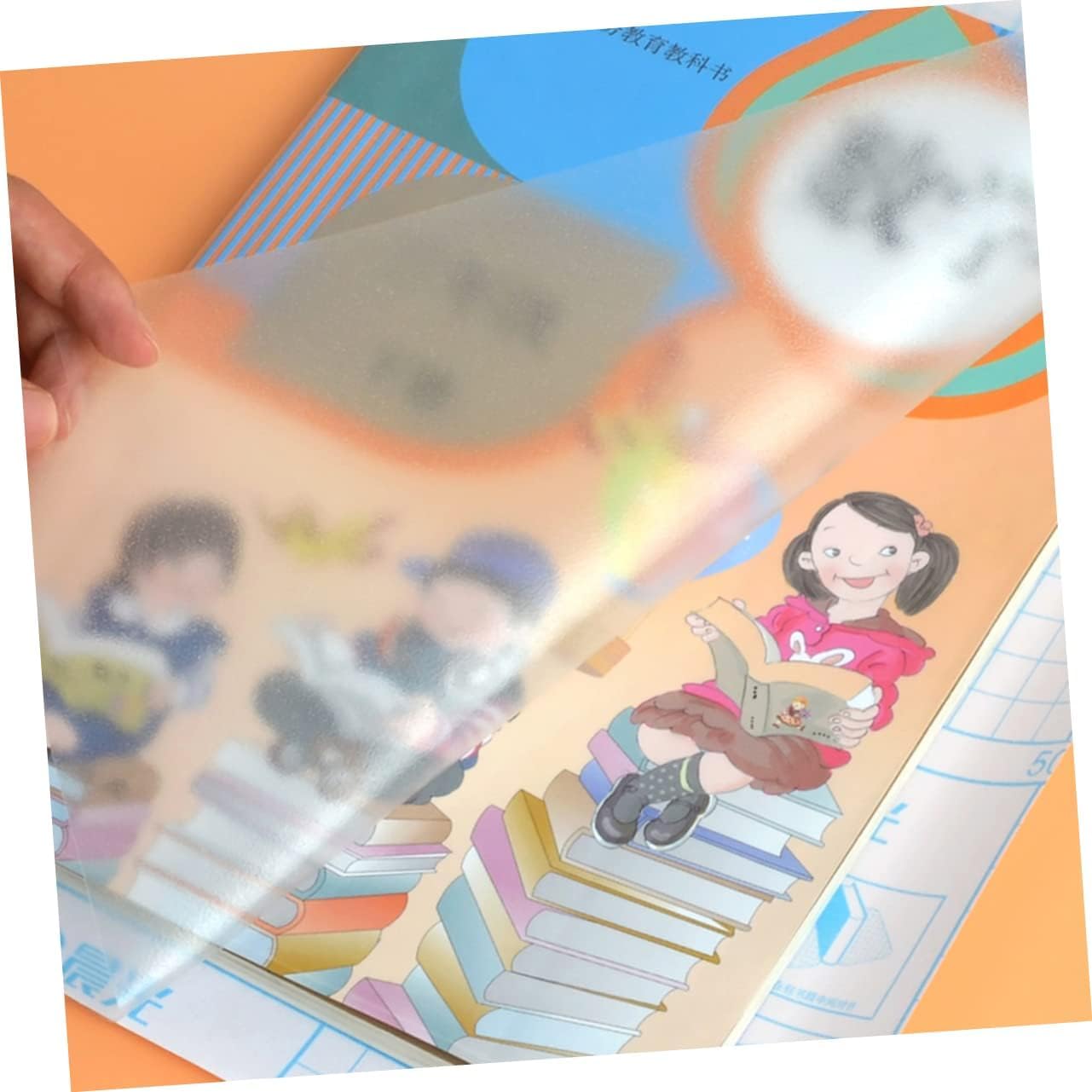UCRAVO 30pcs Book Covers Waterproof Plastic Transparent Paper Sticker Book Cover for Textbooks Biding Cover Protective Thick Sticky Cover for Students School Office Self-Adhesive (3 Different Size)