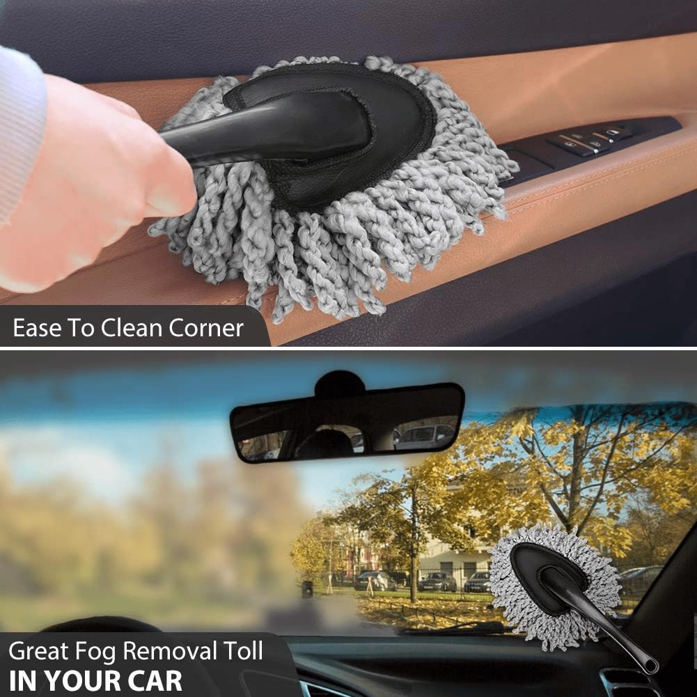 UCRAVO Super Soft Multipurpose Mini Interior Car Duster | Car Cleaning Accessories | Microfiber | Ultra Washable for Dry/Wet Car, Home, Kitchen, Office Cleaning Brush Visit The RIDERSCART Store
