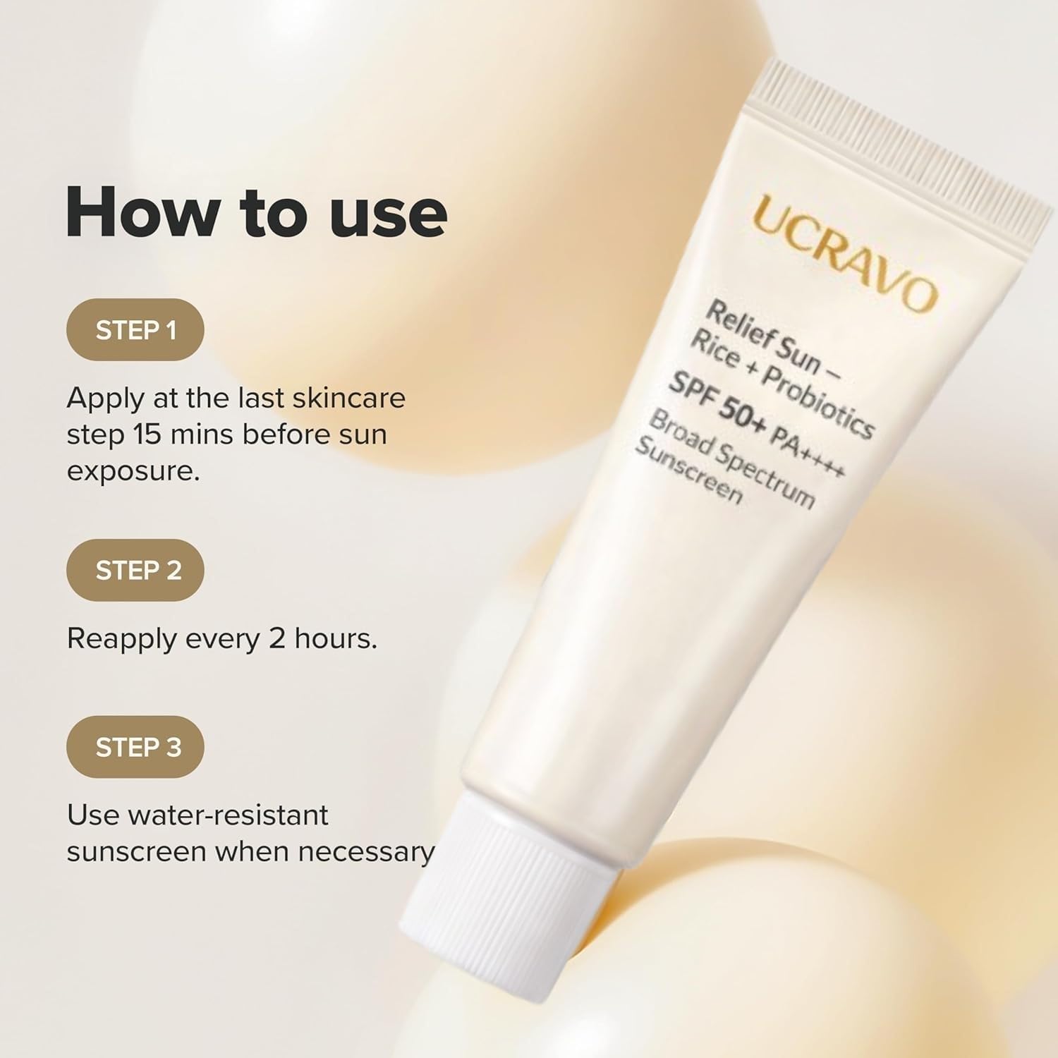 UCRAVO Sunscreen SPF 50+ PA++++ for Oily Skin & Acne Prone Skin Lightweight Oil Free Face Sunscreen Cream – No White Cast Korean Formula Matte Finish Sunblock Broad Spectrum Protection Daily Use 50ml