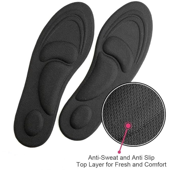 UCRAVO Orthopedic Shoe Insoles for Men & Women | Shock Absorbing Arch Support Insoles for Plantar Fasciitis, Flat Feet, Heel Pain & Foot Pain Relief | Breathable Cushioned Everyday Comfort Inserts