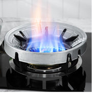 UCRAVO Silver 1Pcs Heavy Material Gas Stove Burner Stand Gas Chula Burner Gas Saver Jali Ring Fire & Windproof Energy Saving, Gas Chula Support Stand 4 Legs Supported For Indian Gas 0.7mm Thickness