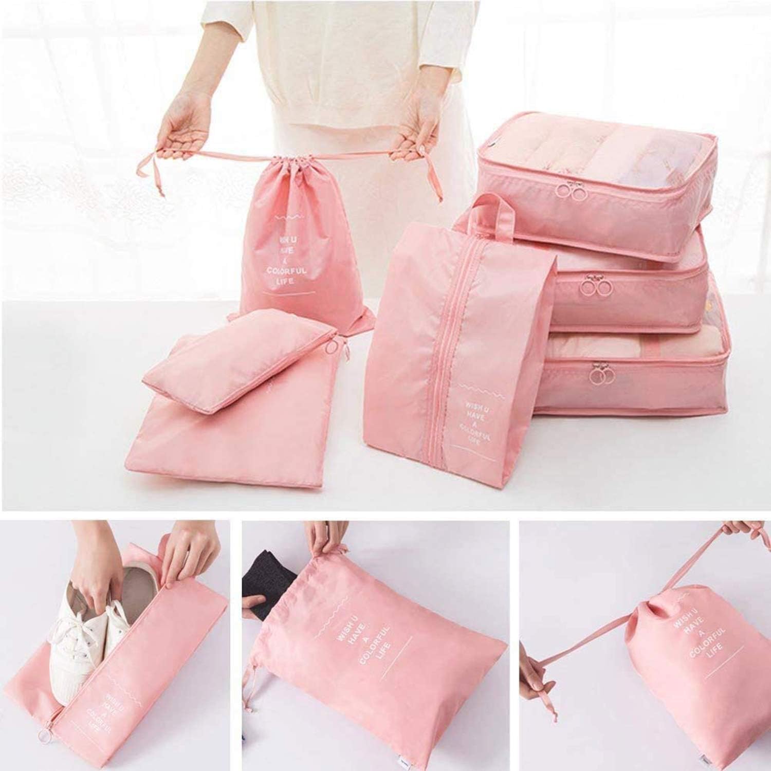 Ucravo Packing Cubes for Suitcases,7 Pcs Travel Luggage Organiser Bags,waterproof Packing Cubes for Backpack Suitcase,travel Essentials Bag Compression Storage Bags,travelling Accessories(grey)