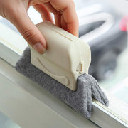 UCRAVO 2 in 1 Multifunctional Groove Cleaning Brush with Scraper – Window Track Cleaning Tool, Keyboard Brush, Kitchen Slit Cleaner, Door Gap Dust Remover for Household Cleaning