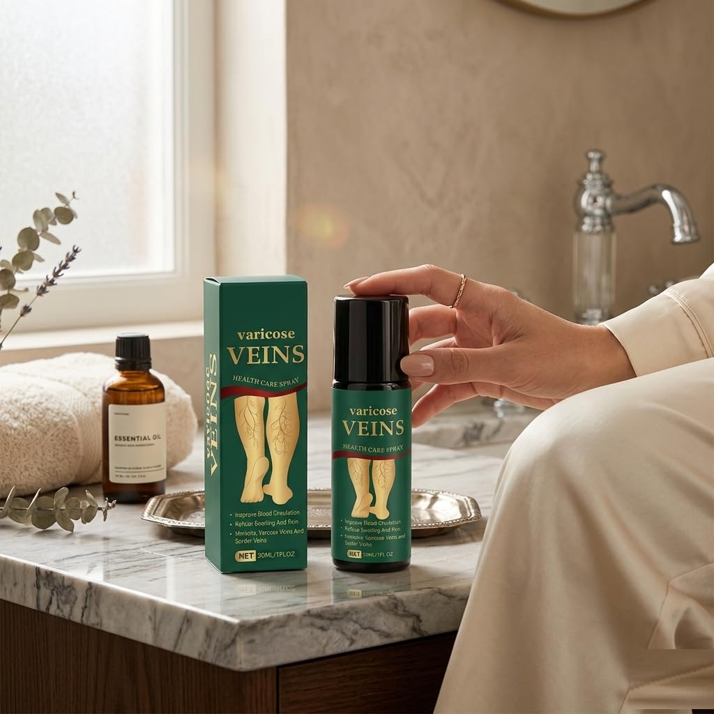 UCRAVO Varicose Veins Relief Spray for Legs & Feet | Herbal Vein Treatment Oil | Reduces Swelling, Pain & Spider Veins | Improves Blood Circulation Natural Fast Acting Leg Care Spray for Men & Women