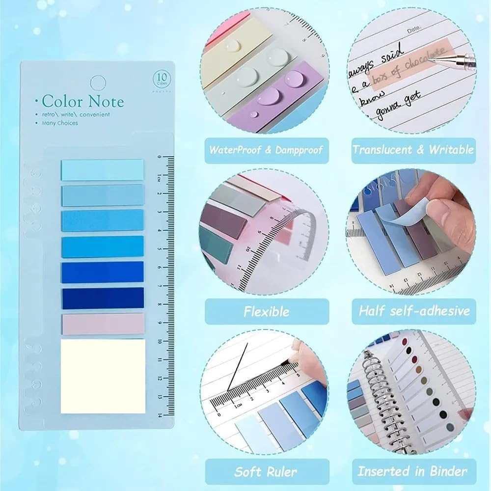 UCRAVO Pack of 160 Transparent Sticky Note Tabs, Clear Sticky Note Tabs with Book Annotation Tabs Kits, Self-Stick Clear Sticky Notes, Revision Stationary for Tracing, Noting, Review, Sketch Drawings