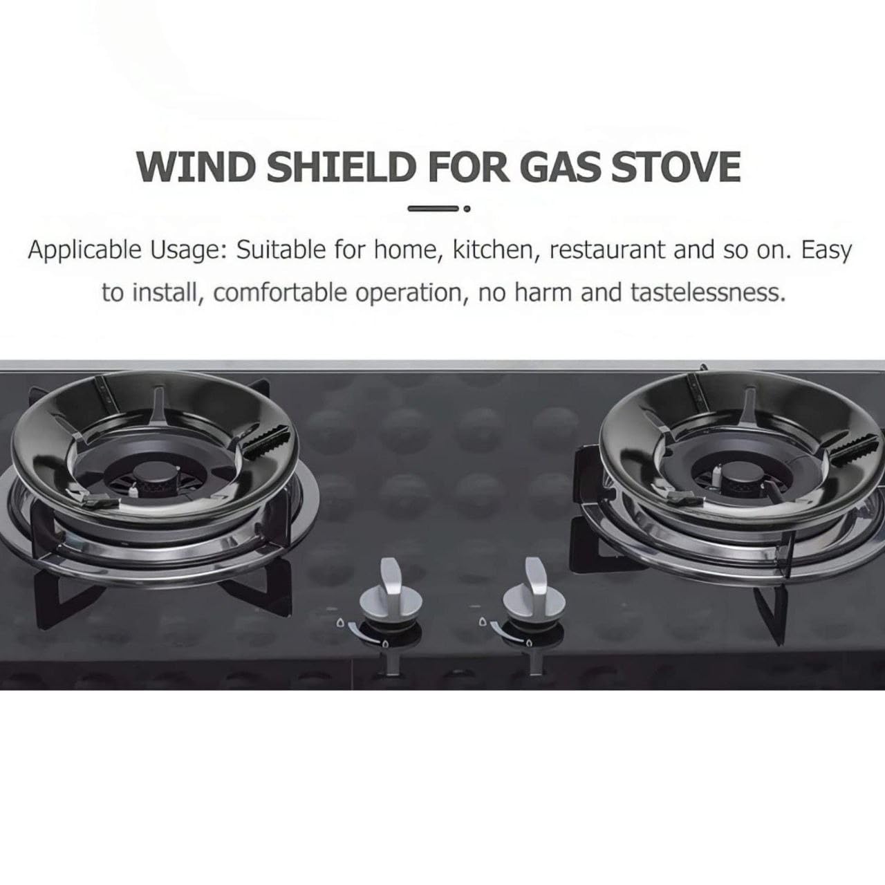 UCRAVO Silver 1Pcs Heavy Material Gas Stove Burner Stand Gas Chula Burner Gas Saver Jali Ring Fire & Windproof Energy Saving, Gas Chula Support Stand 4 Legs Supported For Indian Gas 0.7mm Thickness