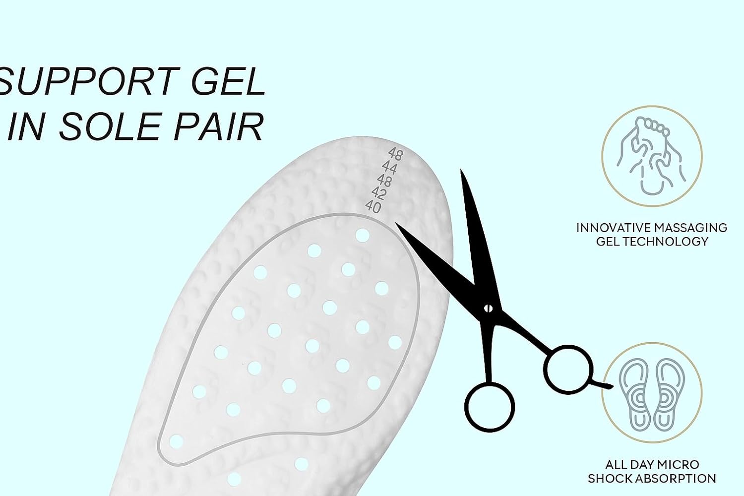 UCRAVO Memory Foam Shoe Insoles for Men & Women Soft Cushion Shock Absorbing Height Increasing Sports Breathable Orthopedic Arch Support Inserts Cuttable Comfort Pads for Running,Walking, Daily Shoes