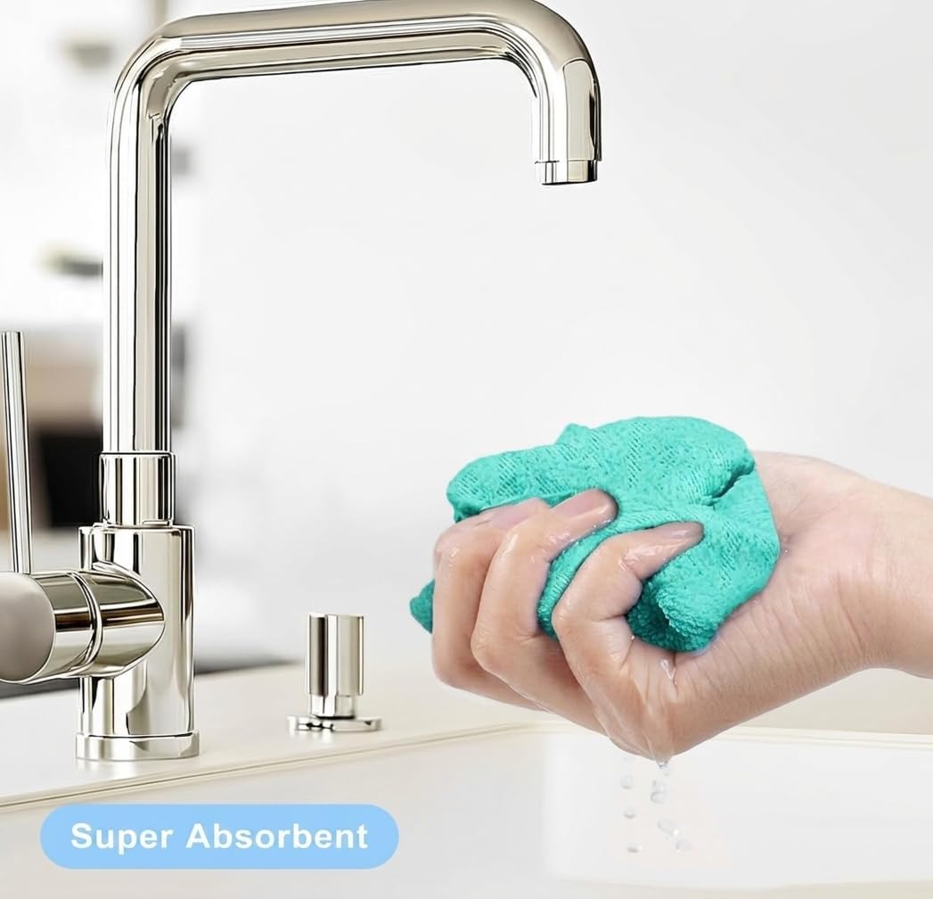 NESTVORA Premium Microfiber Cleaning Cloth – Super Soft Lint-Free Multipurpose Cleaning Towels for Car Wash, Kitchen Cleaning, Dusting, Polishing, and Glass Surface Care