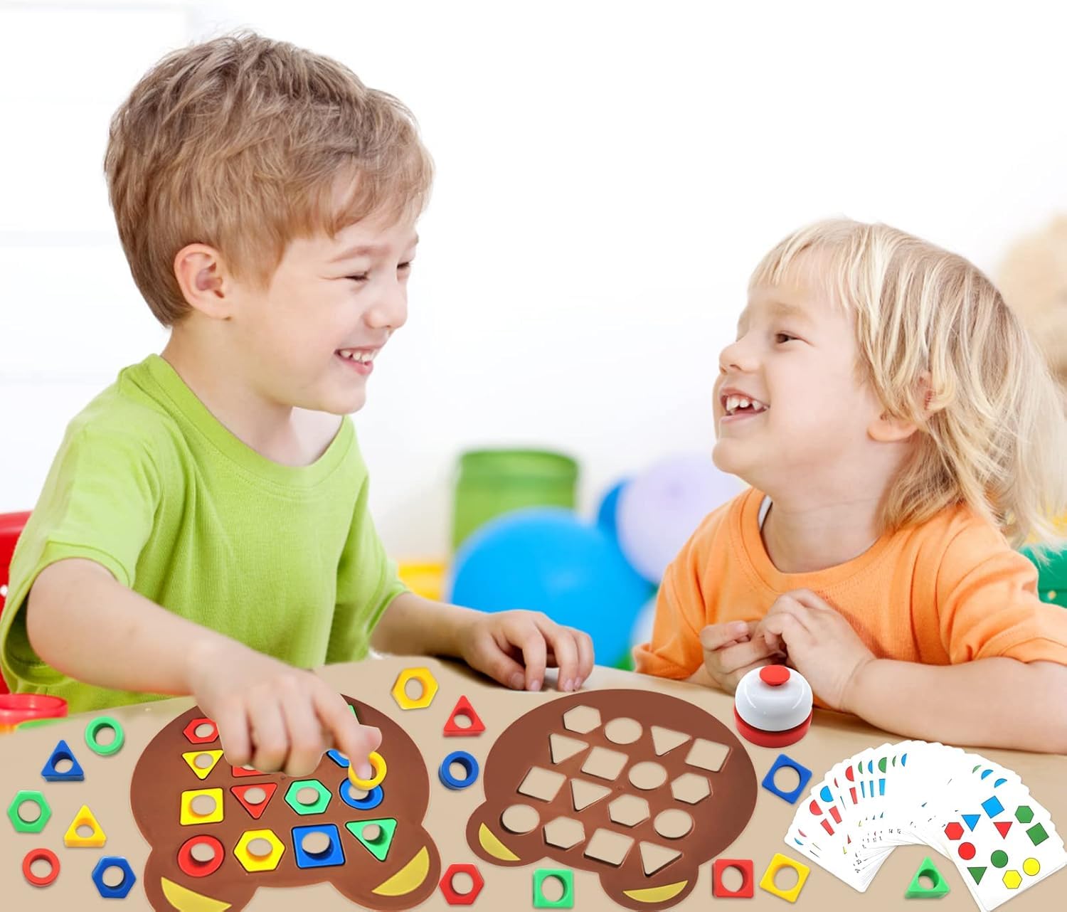UCRAVO Toys for Children to Learn Shape, Shape Matching Game, Shape Adjustment Game, Colour Sensory Learning Toy, Shape Matching Puzzle Game, Puzzle Game, Montessori Toys Sensory Learning Toy