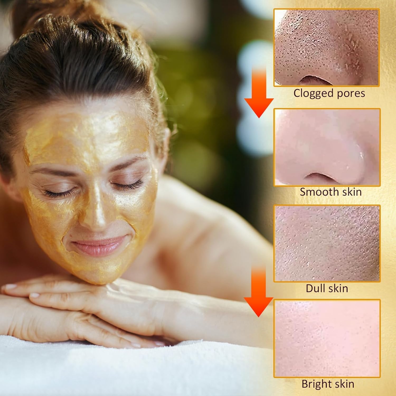 UCRAVO Retinol Gold Face Mask Sheet Deep Hydration Anti Aging Facial Mask for Women & Men Firming Wrinkle Repair,Brightening Skin Tone, Moisturizing Gold Treatment Mask for Glowing Radiant Skin Care