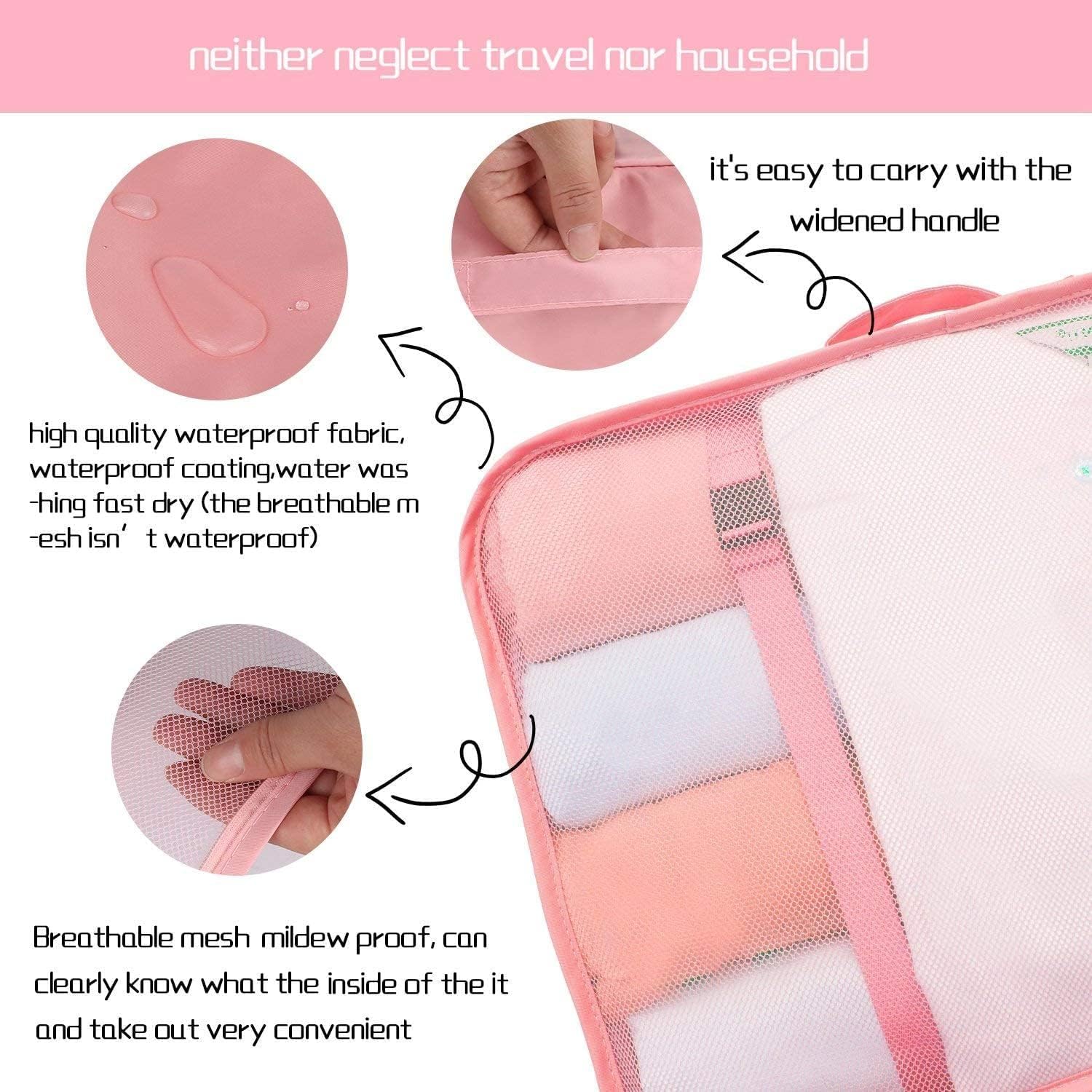 Ucravo Packing Cubes for Suitcases,7 Pcs Travel Luggage Organiser Bags,waterproof Packing Cubes for Backpack Suitcase,travel Essentials Bag Compression Storage Bags,travelling Accessories(grey)