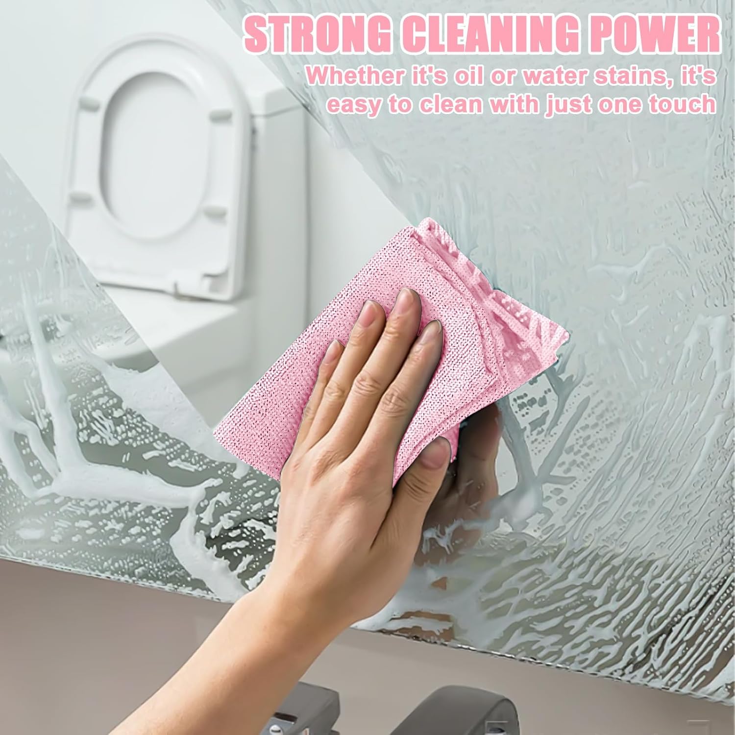 UCRAVO 2 Roll 40Pcs Microfiber Cleaning Cloth Roll - 8000 Times Washable | Ultra Absorbent Lint Free Micro Fiber Kitchen Towel Roll | Reusable Multi-Surface Cleaning Cloth for Home Office & Kitchen