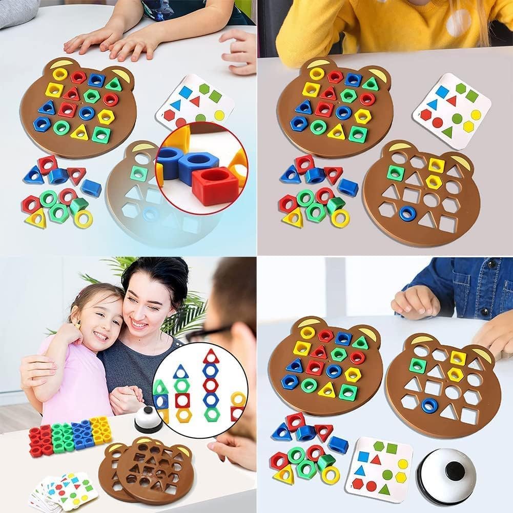UCRAVO Toys for Children to Learn Shape, Shape Matching Game, Shape Adjustment Game, Colour Sensory Learning Toy, Shape Matching Puzzle Game, Puzzle Game, Montessori Toys Sensory Learning Toy