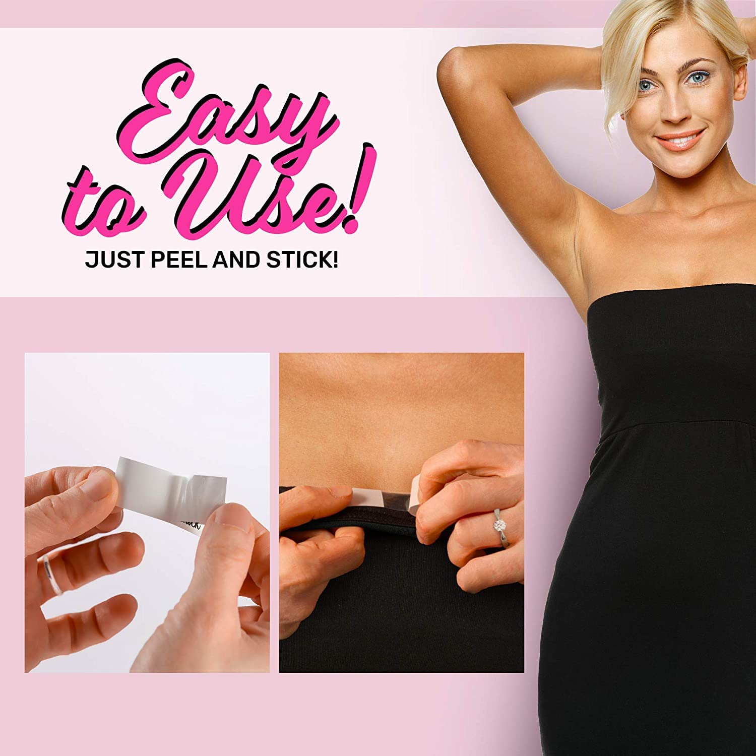 UCRAVO Double Sided Tape for Fashion Clothes Skin | Fabric Tape & Body Tape | Strong Multi Use Transparent Clear Color | Fabric and Skin Friendly for All Skin Shades (72 Strips)