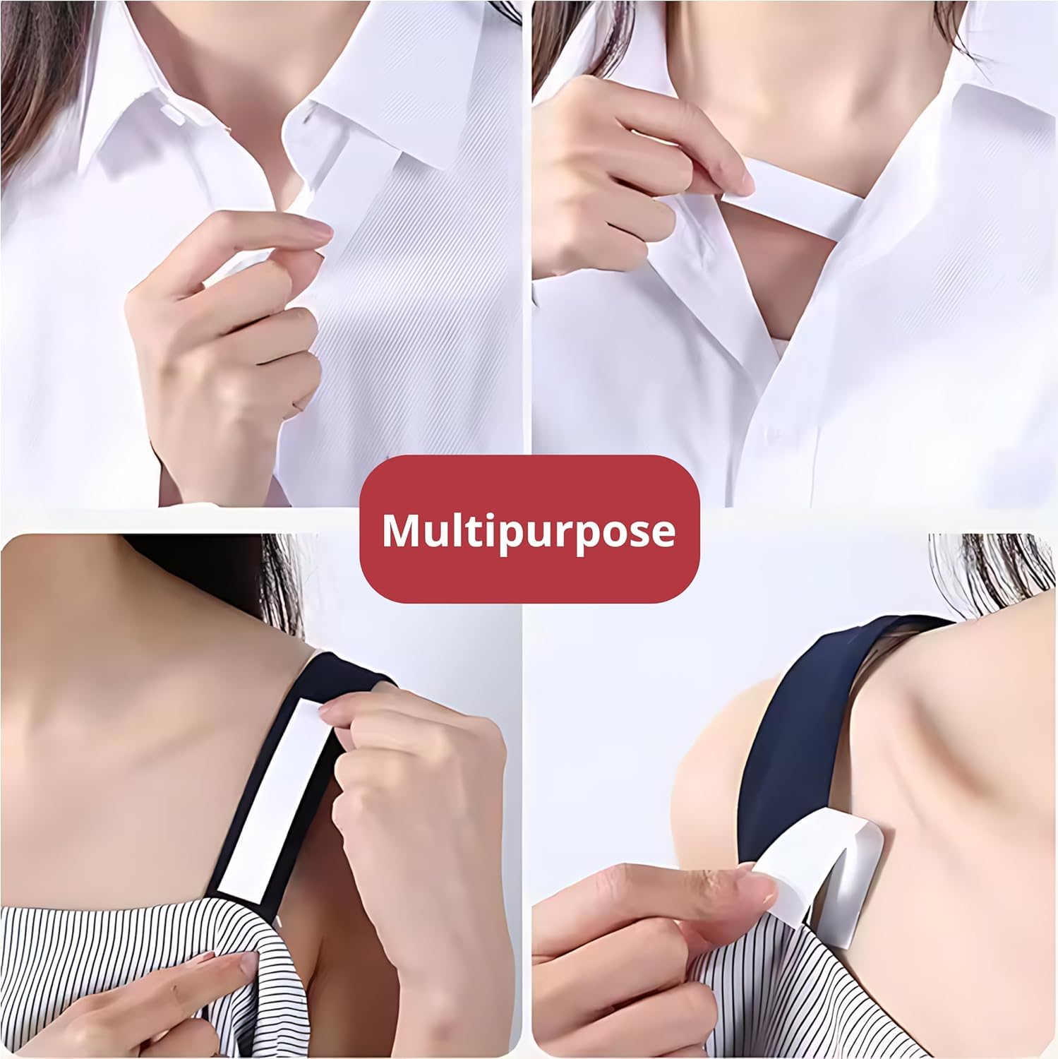 UCRAVO Double-Sided Body Tape for Women - Invisible Fashion Tape, Bra Sticker Tape, Clothing & Dress Adhesive, Transparent Skin Tape for Body, No Show Stickers for Clothes & Fashion