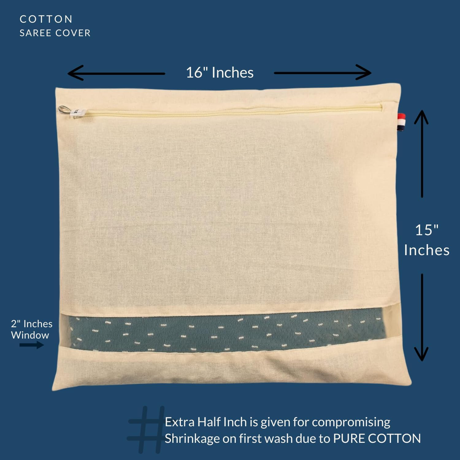 UCRAVO Pack of 6 Saree Bags Single Packing Saree Cover with Zipper Clothes Bags for Storage Mesh Window Cloth Storage Bags Set | Clothes Bags and Wardrobe Organizer with Transparent mesh window Set