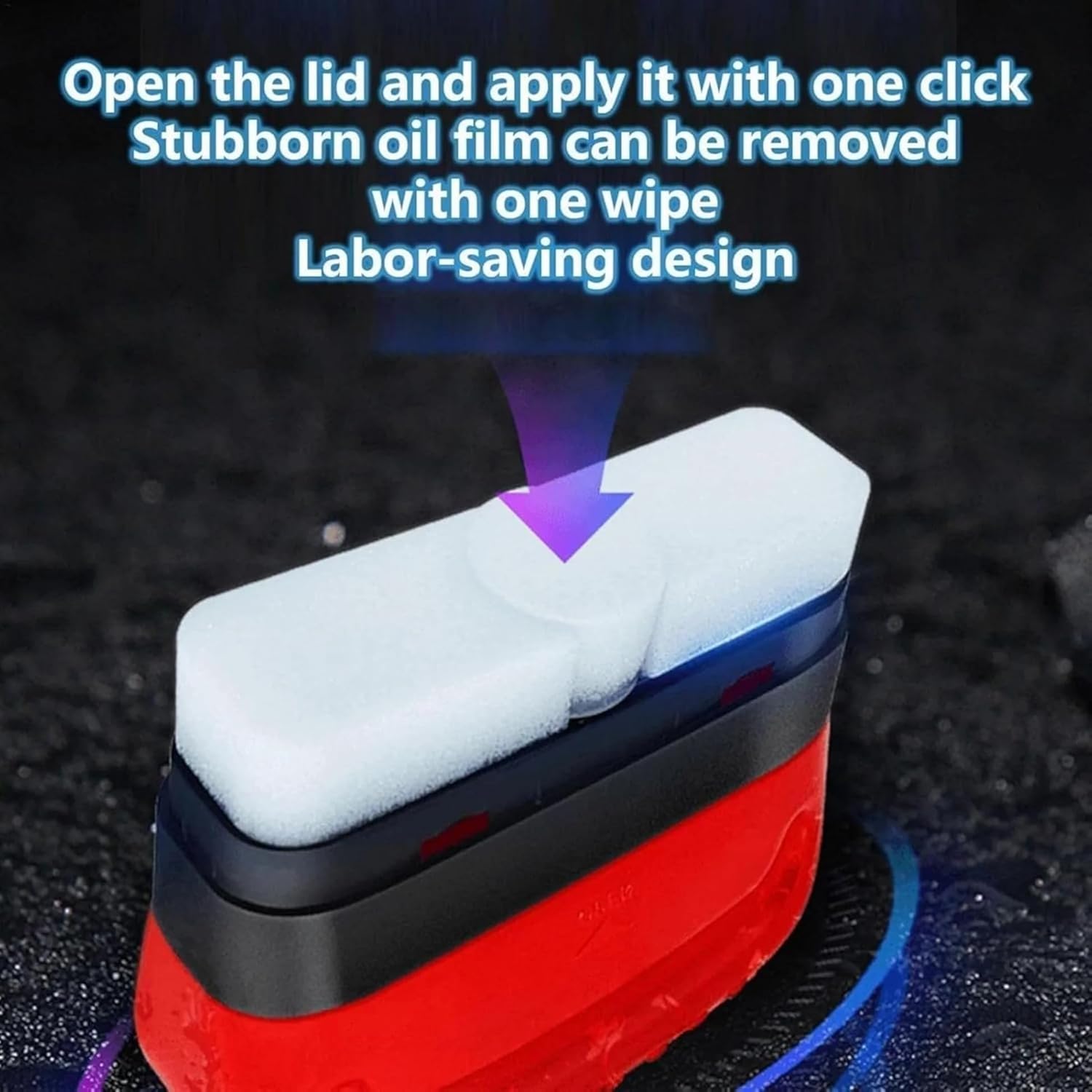 UCRAVO Oil Film Cleaning Brush & Car Glass Cleaner Anti-Fog Spray Anti-Mist, Oil Stain Remover for Car Windows, Mirrors & Glass Rain Mist Windshield Defogger & Stain Remover for Interior & Exterior