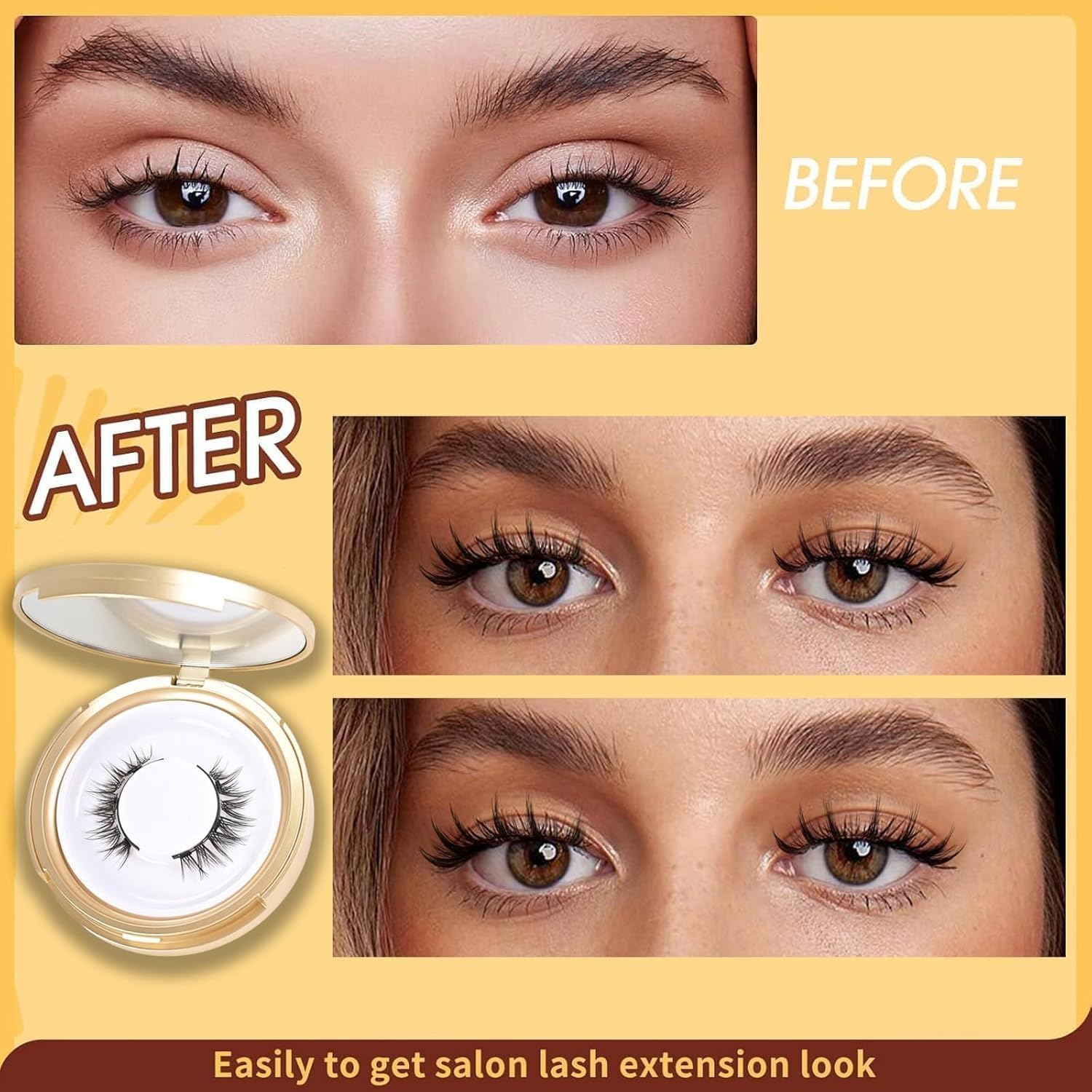 UCRAVO Magnetic Eyelashes for Women Natural Look Reusable Wispy Magnetic Lashes No Glue No Eyeliner Needed – Lightweight Invisible Band False Eyelash Extension Kit for Party Wedding Makeup