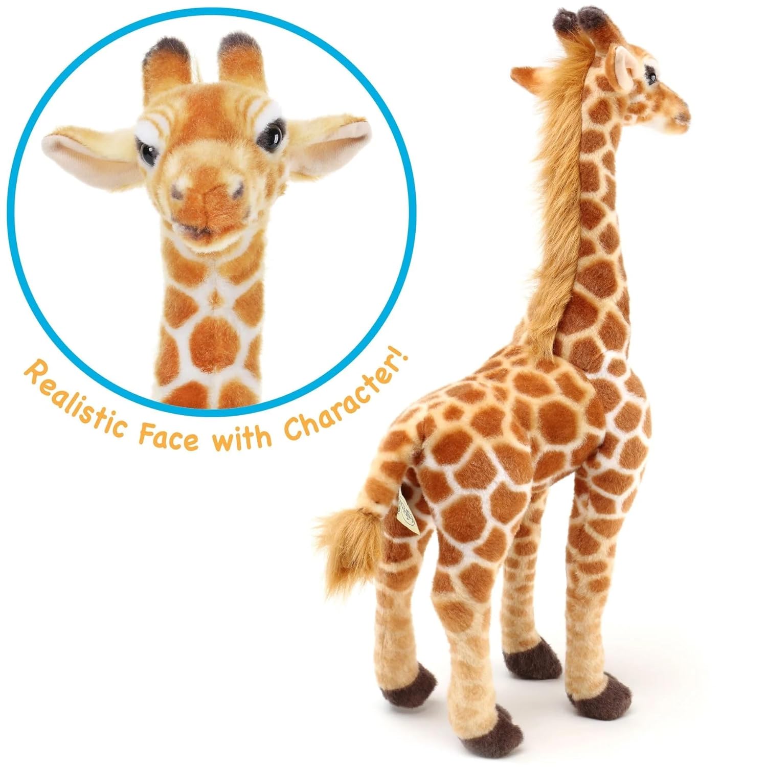 UCRAVO Giraffe Soft Stuffed Plush Animal Toy for Kids Boys & Girls | Super Soft Plush Toy | Cute Jungle Animal Teddy | Safe, Washable, Birthday Gift Toy for Unisex Babies, Toddlers & Children