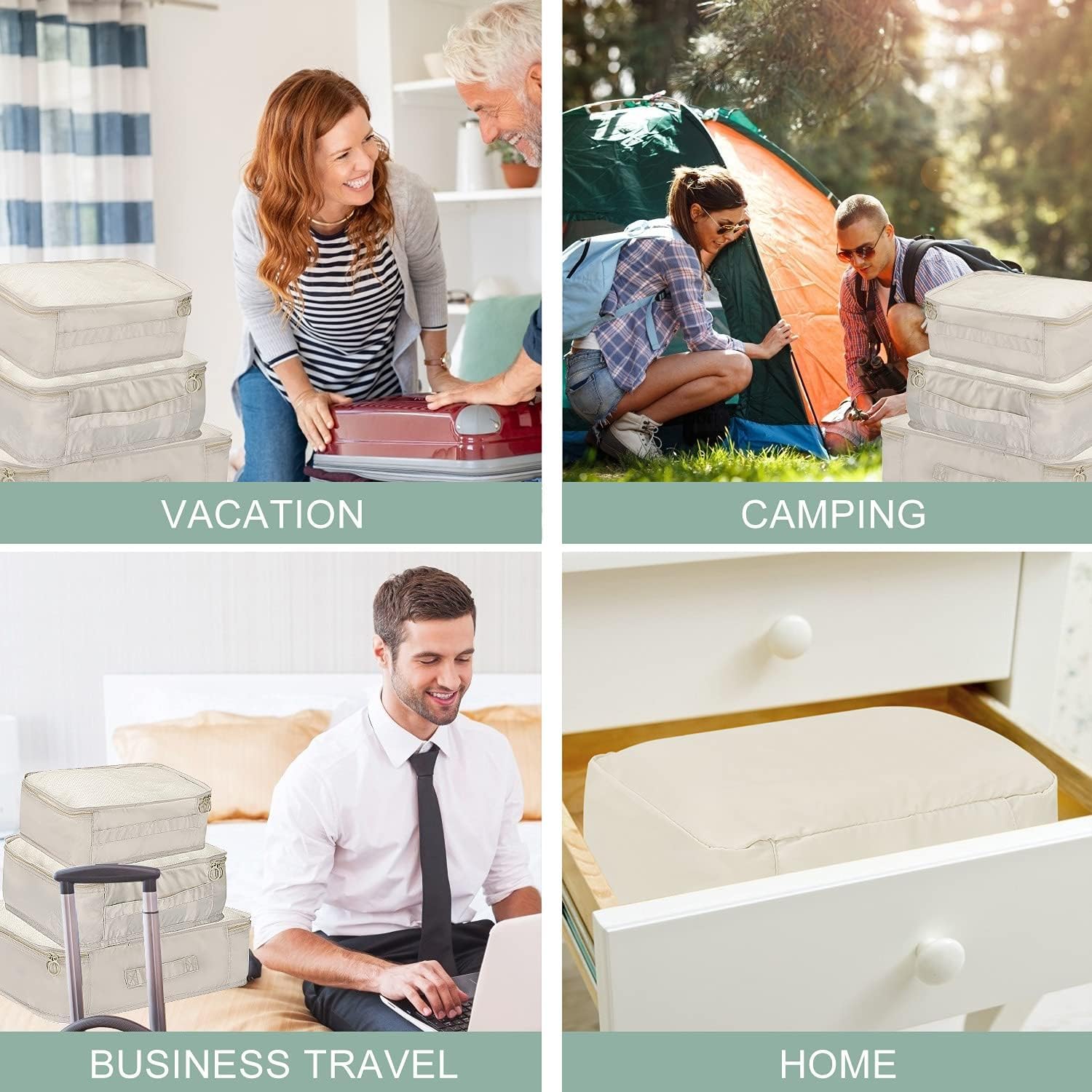 Ucravo Packing Cubes for Suitcases,7 Pcs Travel Luggage Organiser Bags,waterproof Packing Cubes for Backpack Suitcase,travel Essentials Bag Compression Storage Bags,travelling Accessories(grey)