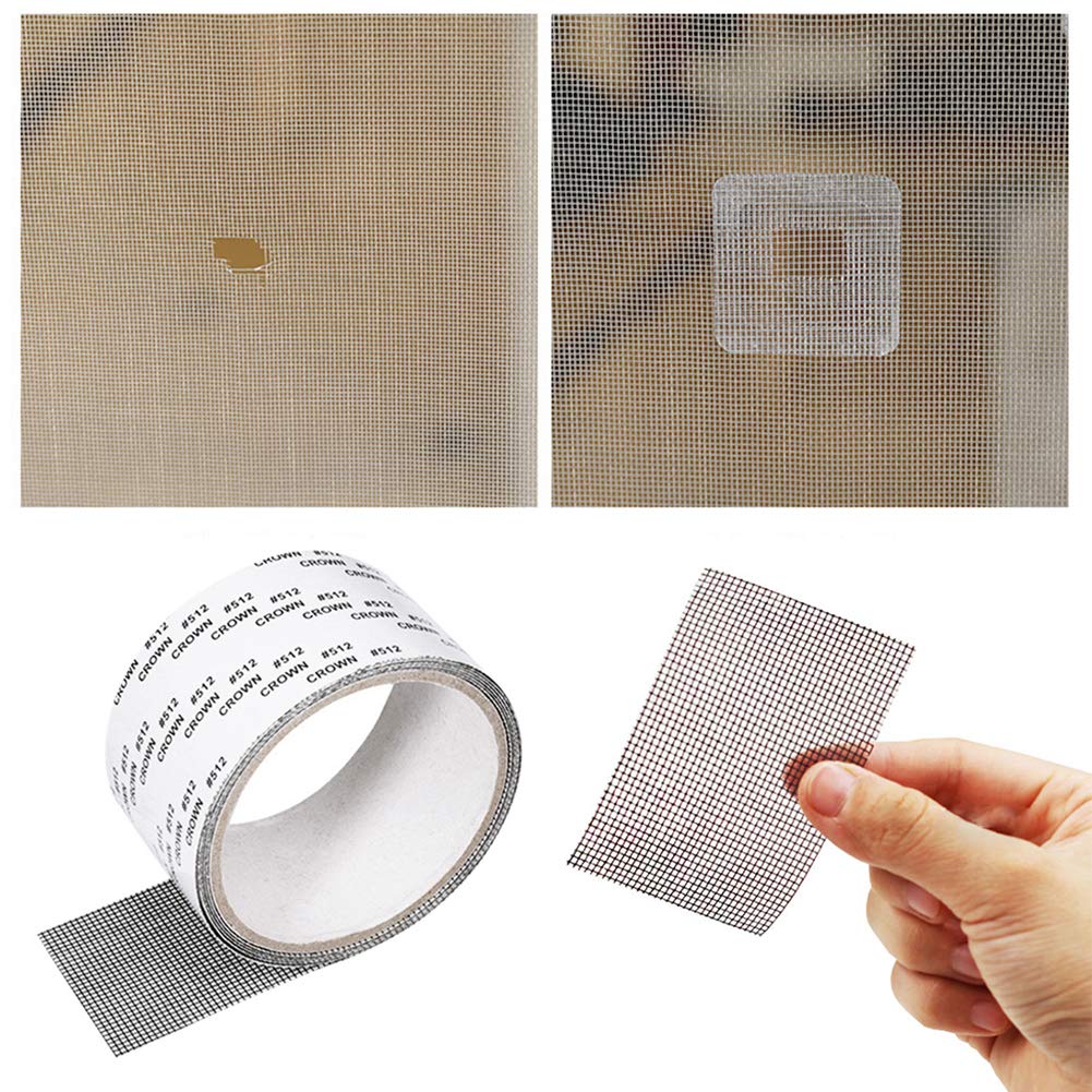 UCRAVO Mosquito net patch repair Tape, Window Screen Repair Tap, Strong Adhesive & Waterproof Window Mosquito net Covering Mesh Tape for Door Tears Holes Screen Patch Repair (200Cm X 5CM) (net Tape)