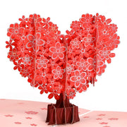 UCRAVO Valentine’s Day Pop Up Greeting Card with 3D Heart Tree Design | Romantic Love Card for Wife,Husband,Girlfriend & Boyfriend Invitation Card for Couples,Anniversary,Proposal & Special Occasions