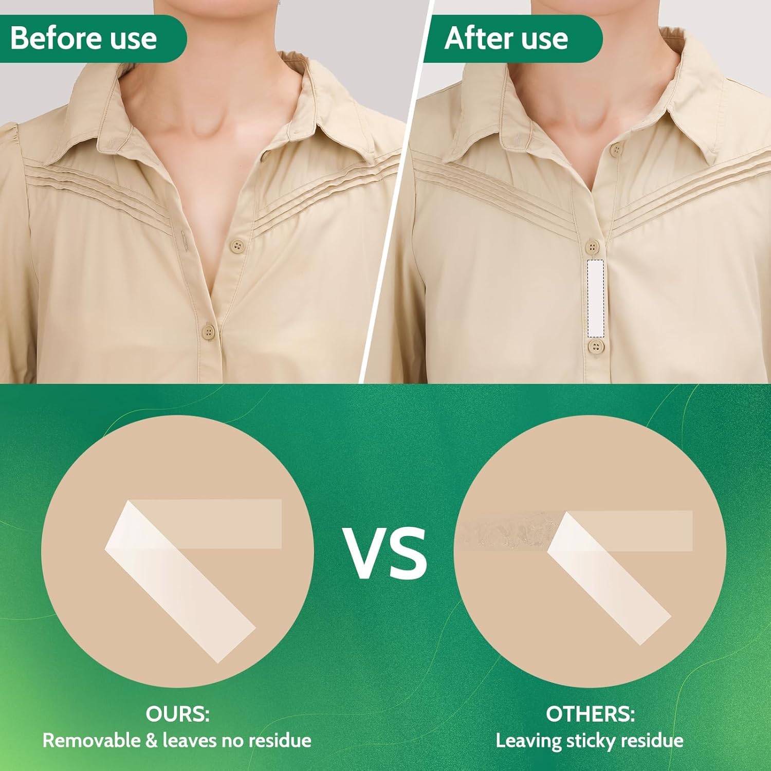 UCRAVO Double Sided Dress Tape Strips for Women 360 Pre-Cut Strips Invisible Clothing & Body Tape for Saree, Deep Neck Dresses, Tops & Gowns | Strong All Day Hold,Skin Friendly Fashion Emergency Tape