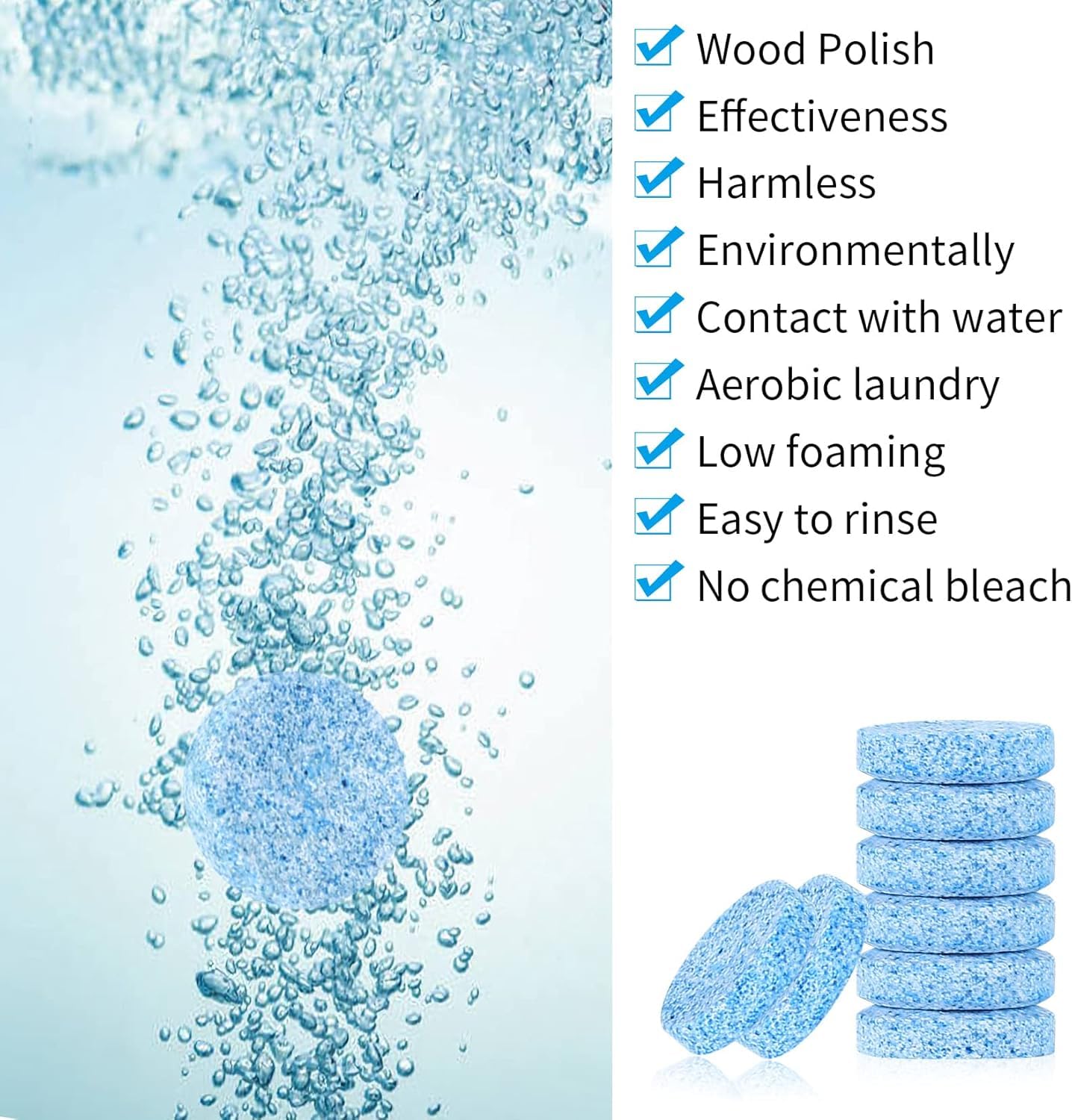 UCRAVO 30 Pcs Screenwash Tablets, Screen Wash Tablets, Screenwash, Screen Wash for Cars, Car Screenwash, Windscreen Washer Tablets, Concentrated Solid Tablets, Wiper Cleaning Tablets for Car Window