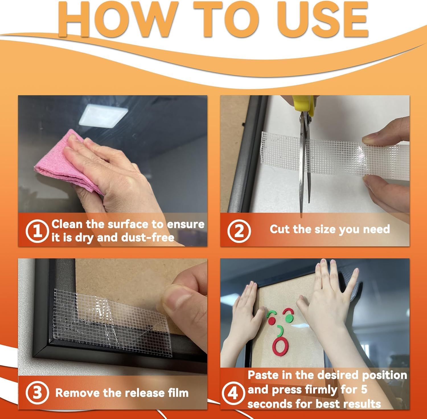 UCRAVO Gen.2 Extra Heavy Duty Double Sided Grid Grip Tape 3 Meter Reusable Multipurpose Adhesive Strip |Transparent, Removable, Washable, Traceless Wall Mounting Tape Strong Sticky Silicone Grip Tape