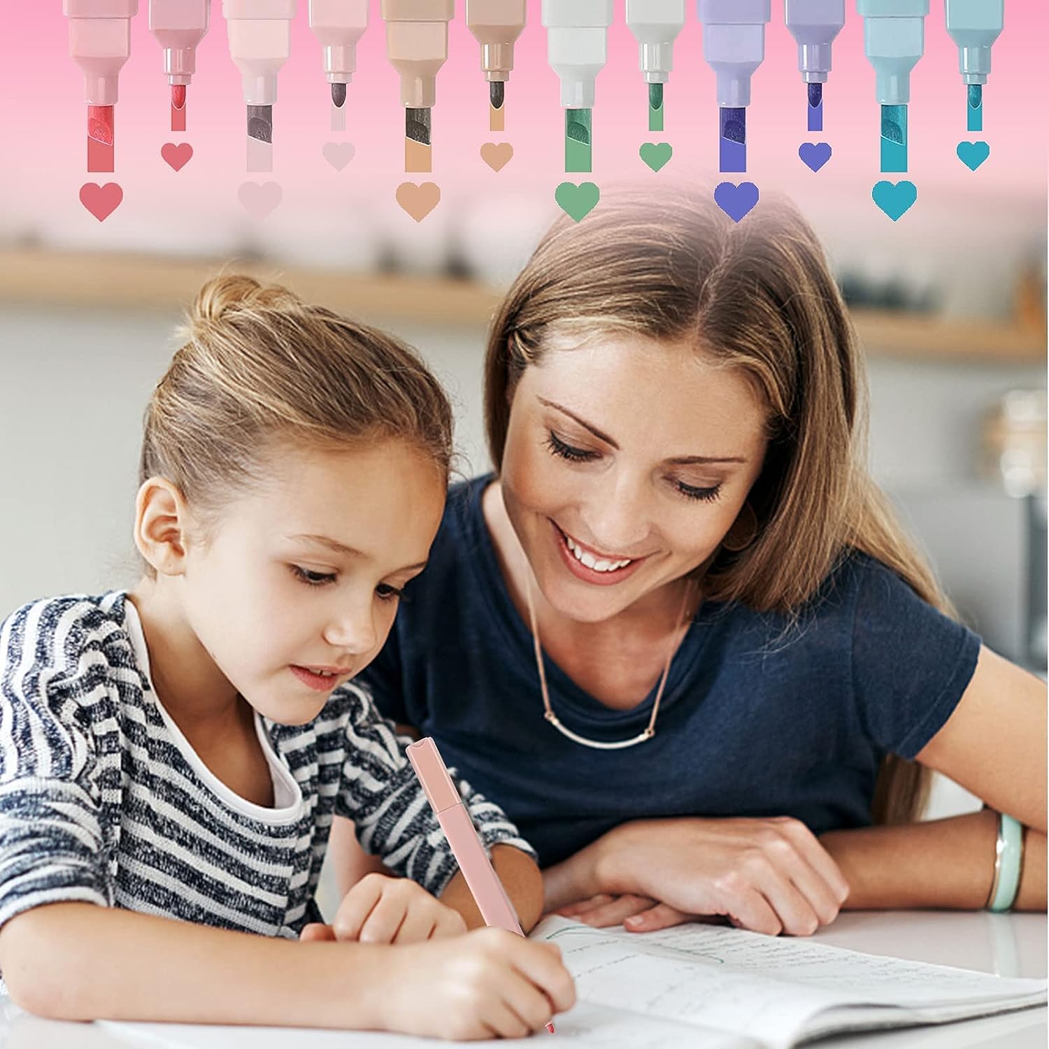 UCRAVO Pastel Highlighters Aesthetic School Supplies, 6Pcs Cute Highlighter with Mild Soft Chisel Tip, No Bleed Marker Pens for Bible Journal Planner Notes Office Arts Stationery…