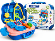 UCRAVO Kids Doctor Play Set Medical Kit Toy for Boys & Girls Doctor Kit with Stethoscope, Tools & Storage Carry Case | Educational Role Play Toy for Toddlers, Preschool Learning,Indoor Activity Toy