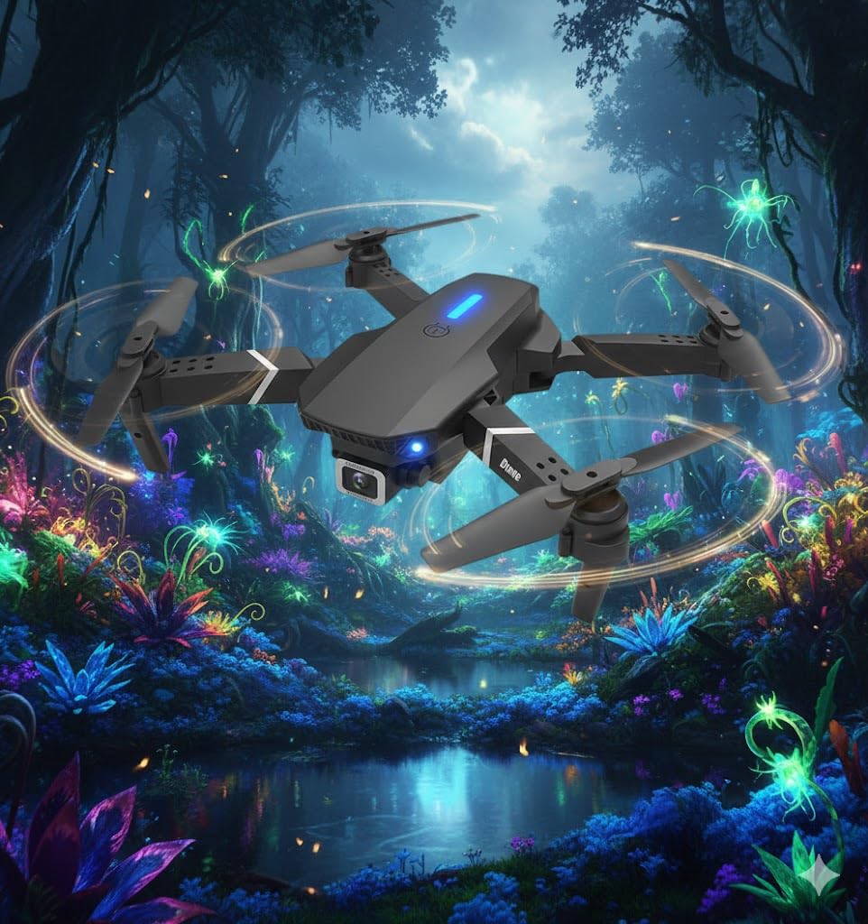 UCRAVO Foldable Drone with Camera for Adults 1080P HD | Mini RC Quadcopter with Auto Return, One Key Take Off & Landing | Altitude Hold, Headless Mode | Portable Drone with Carrying Case
