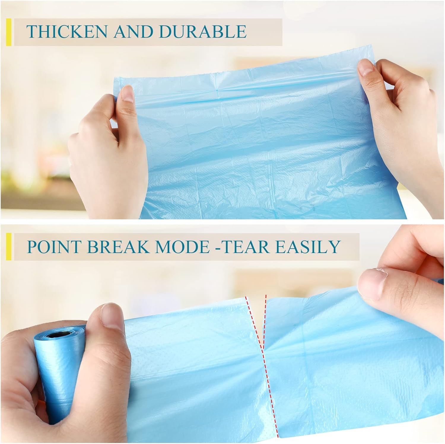 UCRAVO Baby Disposable Diaper Bags 9 Rolls with Dispenser – Leak Proof & Odor Control Nappy Disposal Bags for Newborn Diapers | Travel Friendly Waste Bags for Wet Clothes, Sanitary Pads & Pet Poop