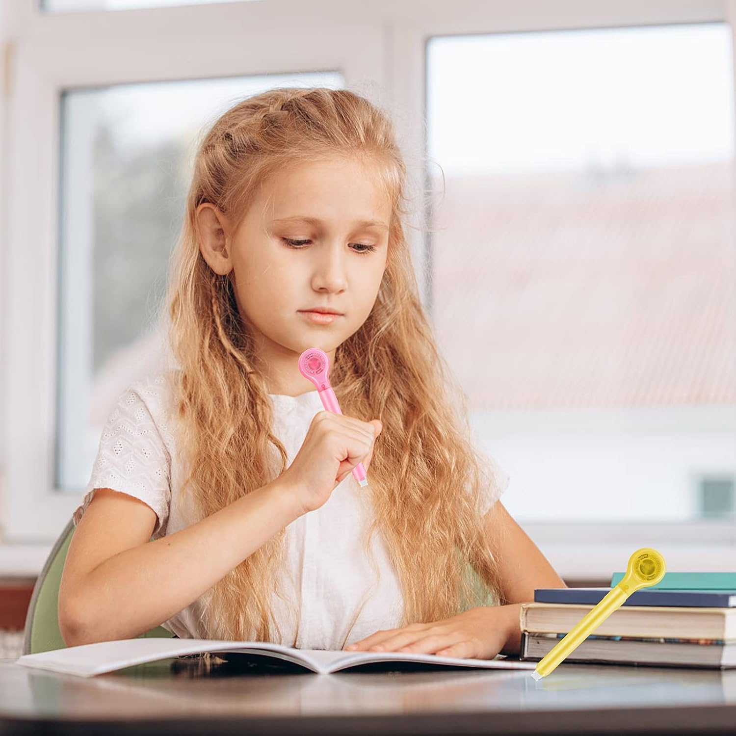 UCRAVO White Out Pens 2PCS, Correction Tape Pens for Office, School, Home, Quick Drying Eraser Tape,Pen-Shaped Comfortable Grip,Smooth & Precise Writing Correction Tool for Notebooks and All Supplies