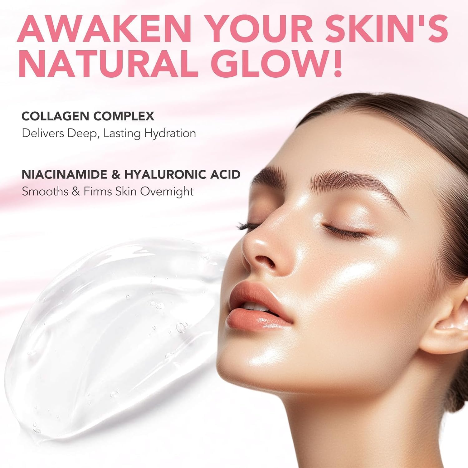 UCRAVO 1 PC Collagen Overnight Wrapping Mask Collagen Overnight Peel Off Facial Mask | Elasticity & Hydration Care, Reduces Sagging & Dullness | Hydrolyzed Collagen For Glowing Skin | Korean Skin Care