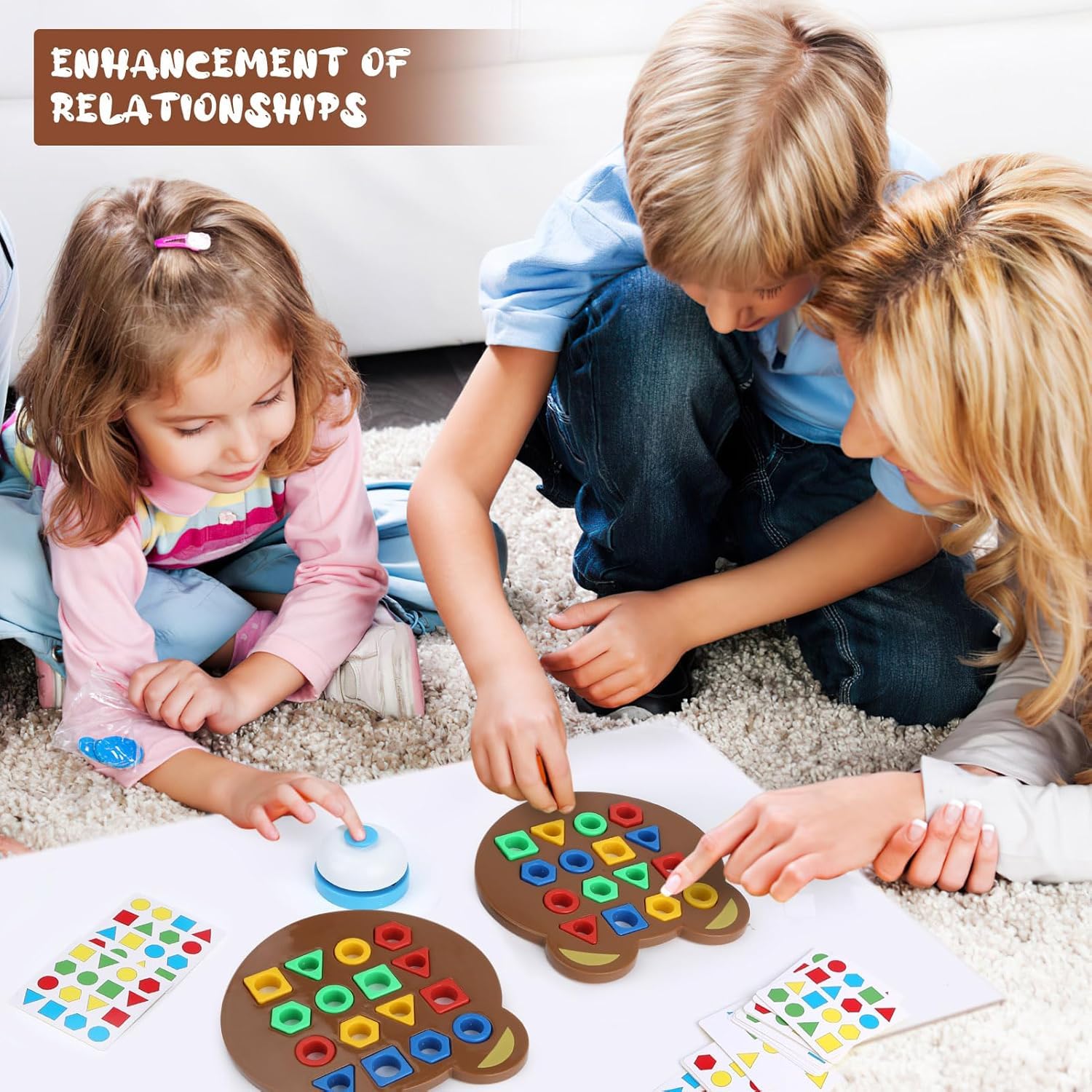 UCRAVO Toys for Children to Learn Shape, Shape Matching Game, Shape Adjustment Game, Colour Sensory Learning Toy, Shape Matching Puzzle Game, Puzzle Game, Montessori Toys Sensory Learning Toy