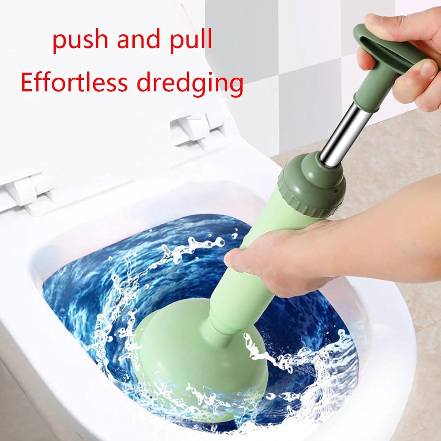 UCRAVO Manual Toilet Plunger Pump for Western Toilet | High Pressure Drain Cleaner for Bathroom & WC | Powerful Sink, Wash Basin & Commode Blockage Remover | Heavy Duty Toilet Unclogger Tool