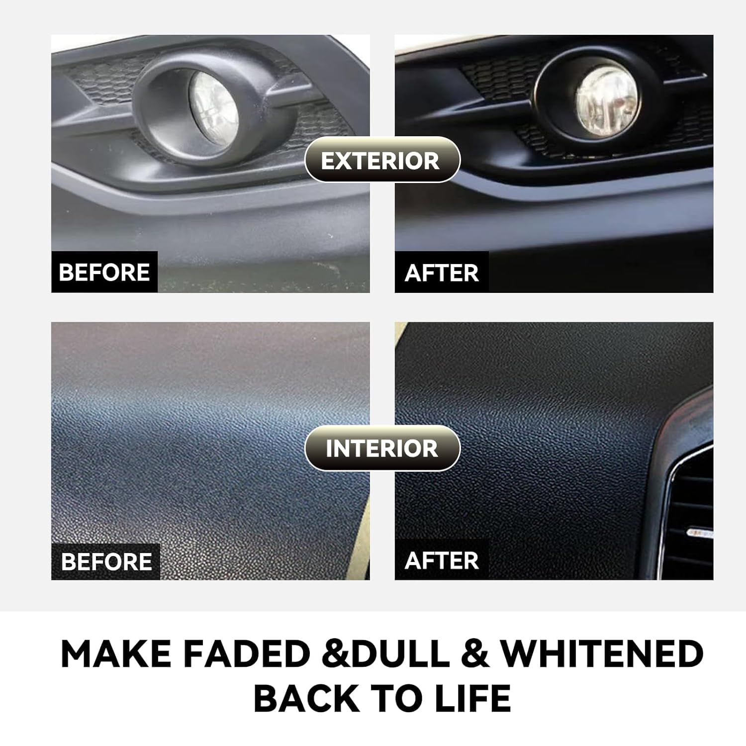 UCRAVO Pack of 1 Plastic Restorer for Cars, Lasting Auto Restoring Liquid, Car Interior Plastic Scratch Repair for Prevents Drying Aging, Qucik Hydrophobic Ceramic Trim Coating Kit
