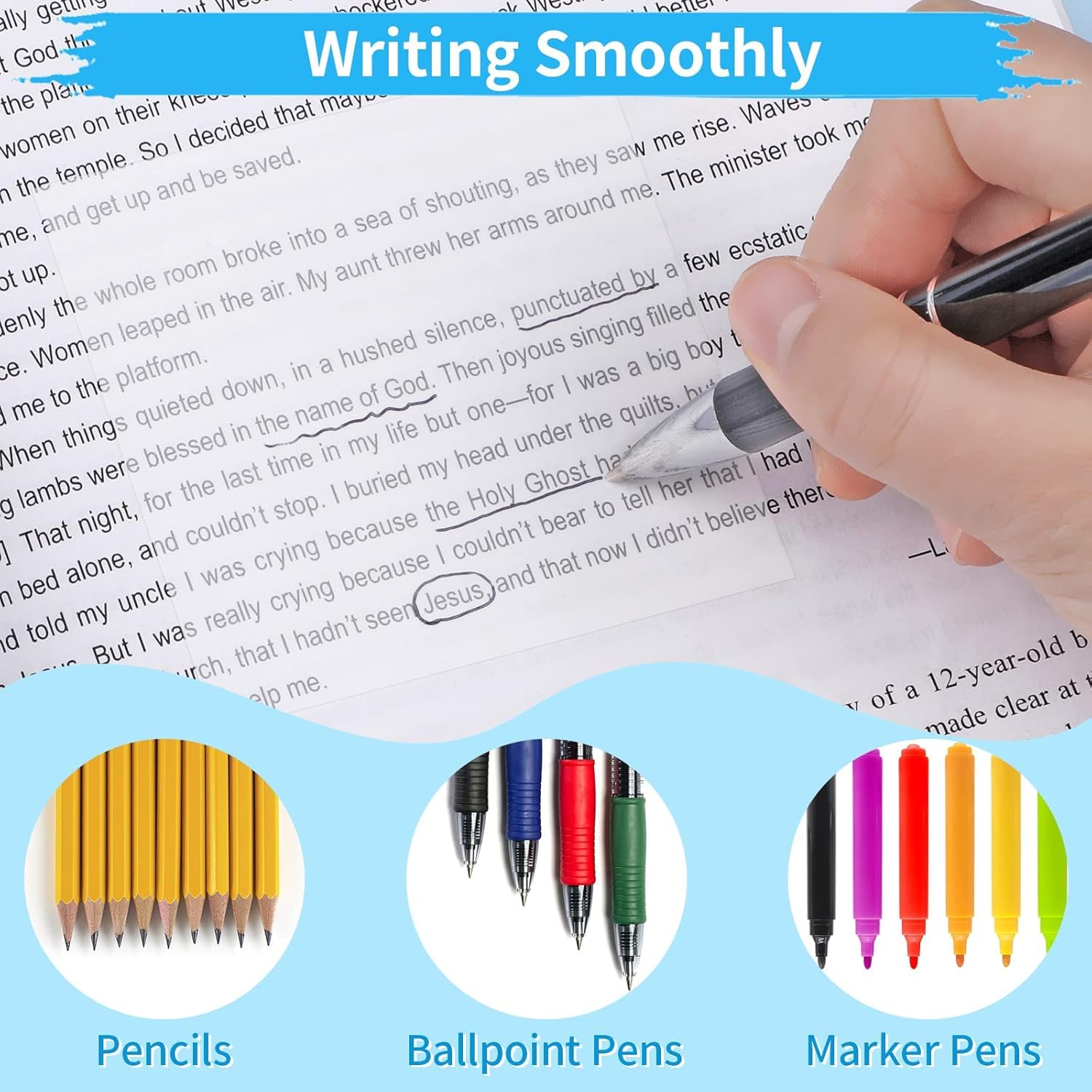 UCRAVO 400 Sheets Transparent Sticky Notes Self Adhesive Clear Sticky Notes for Writing Marking,Annotating Waterproof Reusable Sticky Pads for Office School College Study Planner Journaling Book Tabs