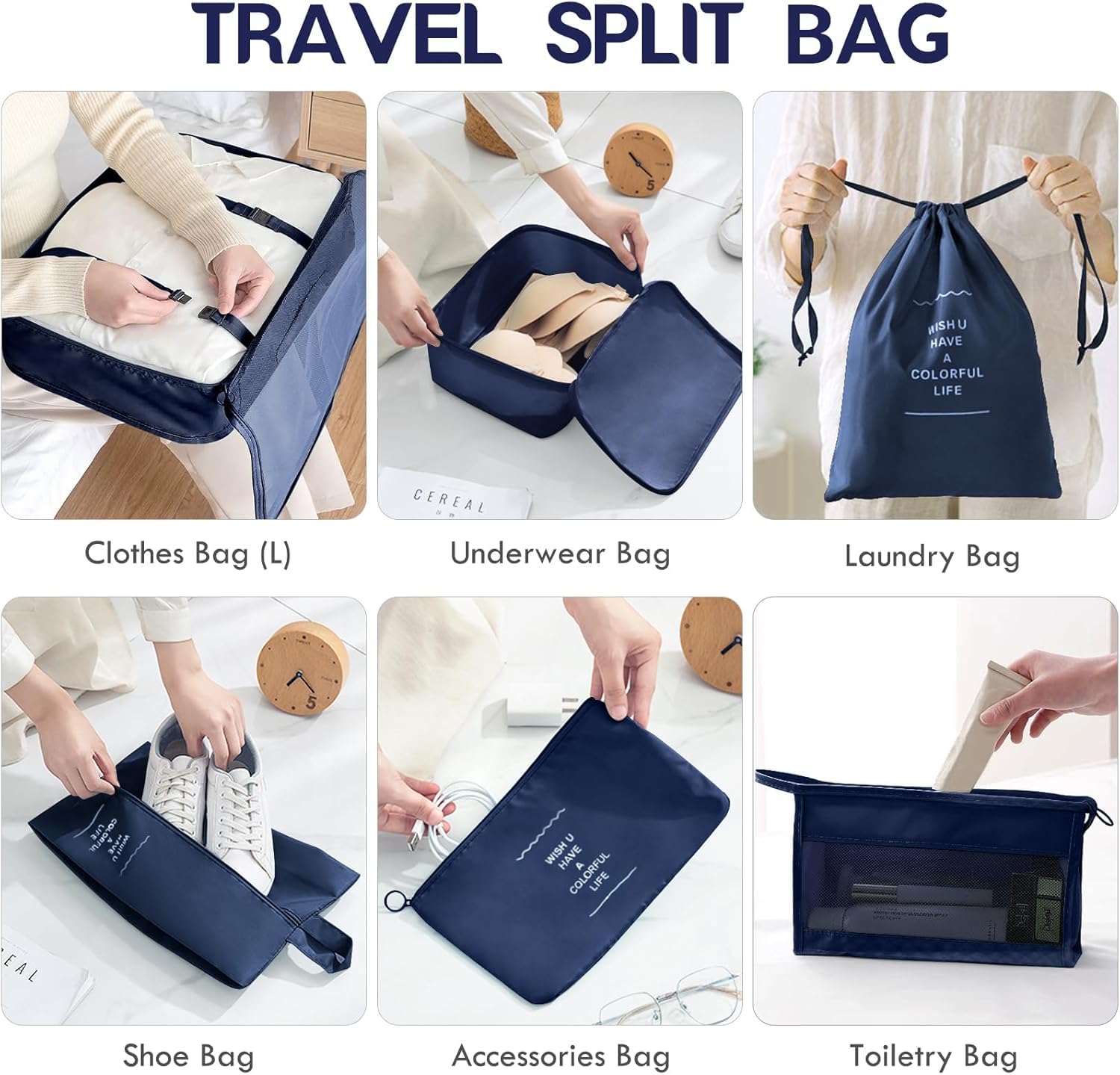 Ucravo Packing Cubes for Suitcases,7 Pcs Travel Luggage Organiser Bags,waterproof Packing Cubes for Backpack Suitcase,travel Essentials Bag Compression Storage Bags,travelling Accessories(grey)