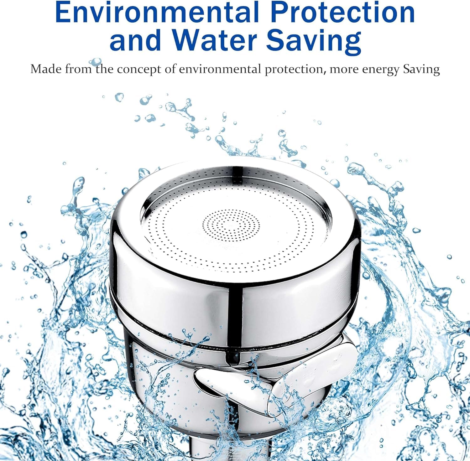 UCRAVO Movable Kitchen Faucet Head 360° Rotatable Faucet Sprayer Head Replacement Anti -Splash Tap Booster Shower and Water Saving Faucet for Kitchen